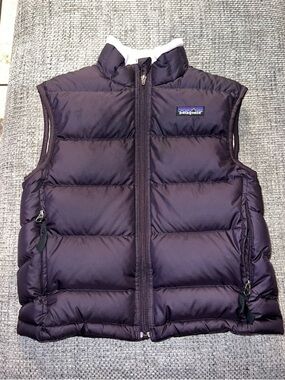 Patagonia Kids Down Sweater Vest Purple Lilac Size Small 8 Vintage F06